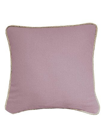 Coussin coton recyclé piping jute 'Deko&co'