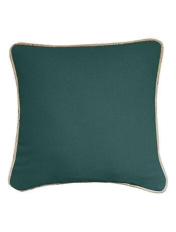 Coussin coton recyclé piping jute 'Deko&co'