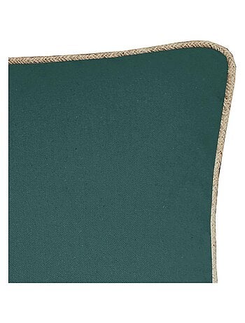 Coussin coton recyclé piping jute 'Deko&co'