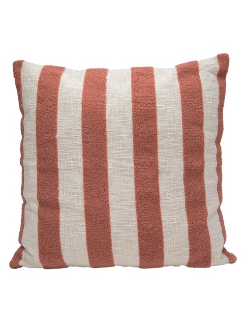 Coussin coton slub rayé BALTO 55X55 - Kiabi