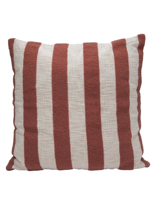 Coussin coton slub rayé BALTO 55X55 - Kiabi Coussin coton slub rayé BALTO 55X55 - Kiabi