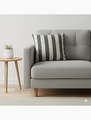 Coussin coton slub rayé BALTO 55X55