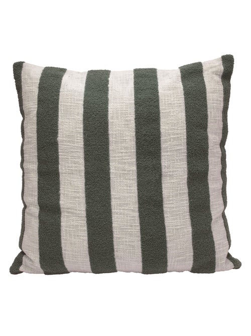 Coussin coton slub rayé BALTO 55X55 - Kiabi Coussin coton slub rayé BALTO 55X55 - Kiabi