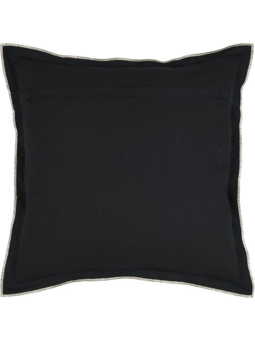 Coussin coton volant plat feston noir - Kiabi Coussin coton volant plat feston noir - Kiabi