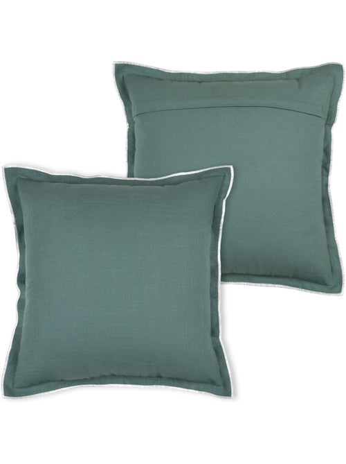 Coussin coton volant plat feston noir - Kiabi Coussin coton volant plat feston noir - Kiabi