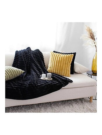 Coussin cottele effet velours