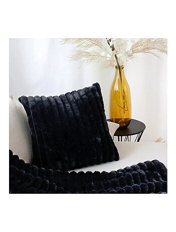 Coussin cottele effet velours
