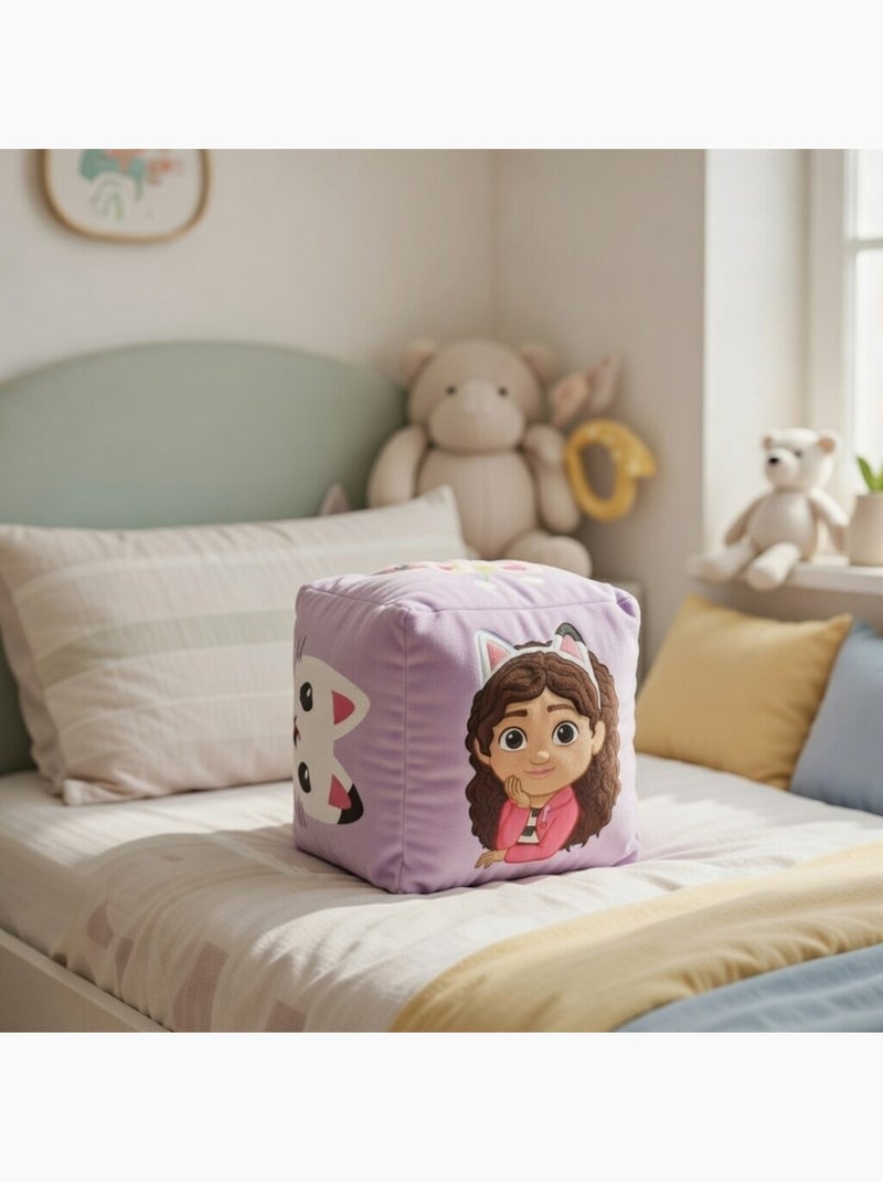 Coussin cube Gabby - 100% polyester Violet - Kiabi