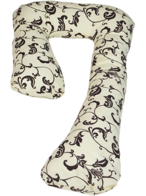 Coussin d'accouchement pre post natal dessin floral clair - Kiabi