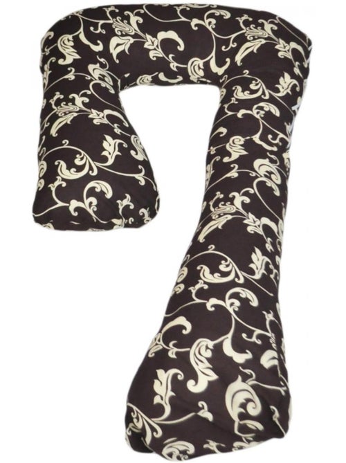 Coussin d'accouchement pre post natal dessin floral sombre - Kiabi