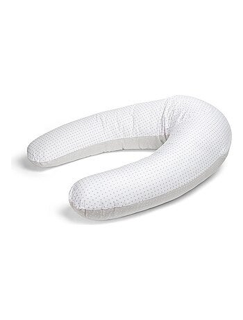 Coussin d'allaitement Bebe évolutif GRIS 160 CM - Déhoussable avec remplissage mircrofibres