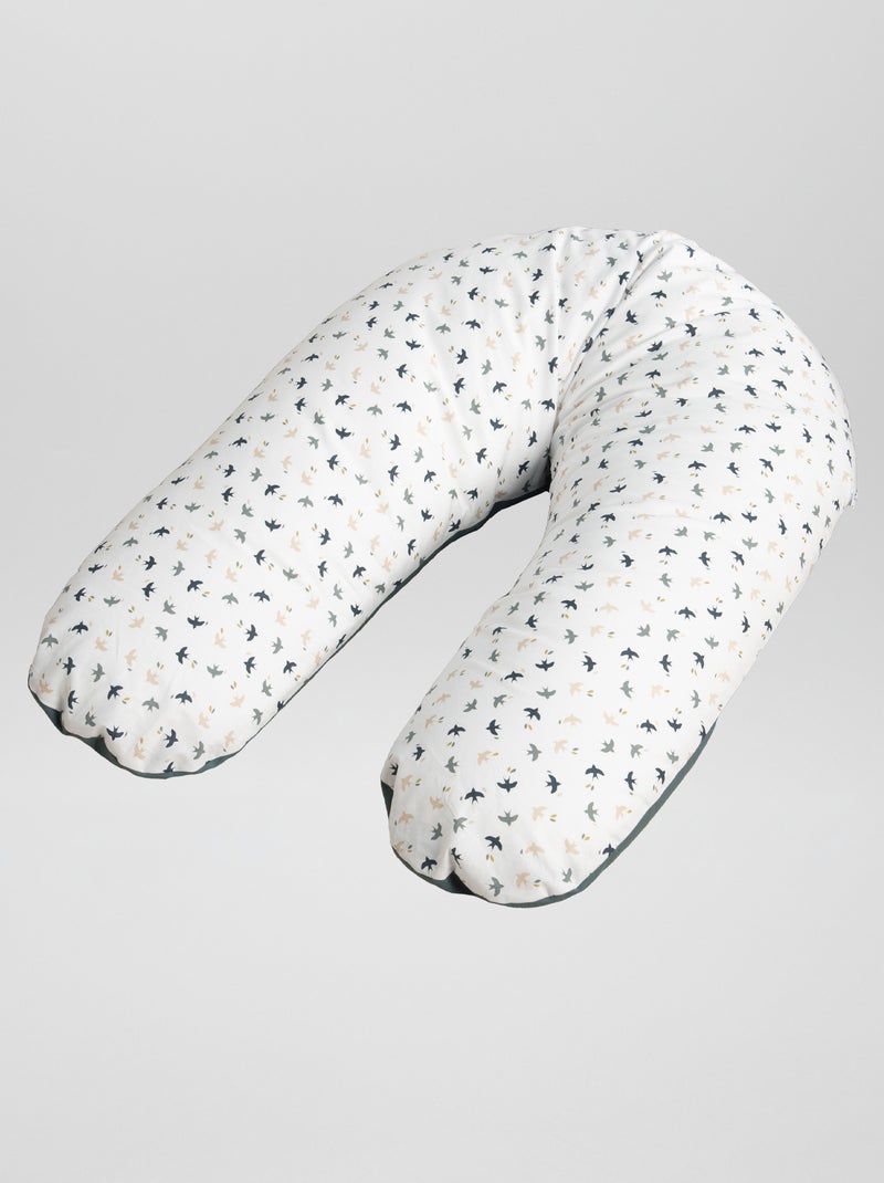 Coussin d'allaitement déhoussable Blanc/vert - Kiabi