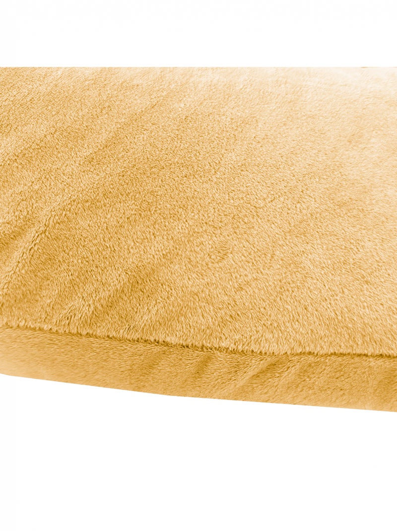 Coussin d'allaitement en velours XL - 205 cm Moutarde - Kiabi