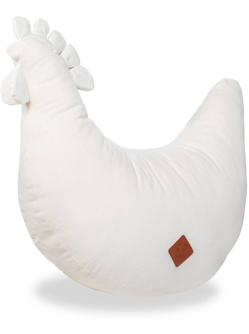 Coussin d'allaitement en velvet, Poule SEVIRA KIDS Ecru - Kiabi