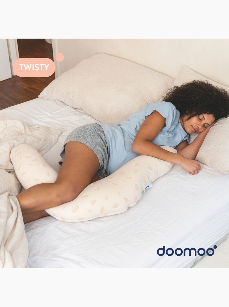 Coussin d'allaitement et de grossesse 2 en 1 twisty 'doomoo' Rose clair - Kiabi
