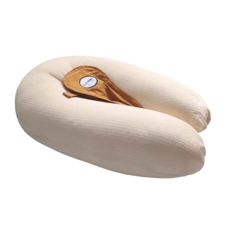 Coussin d'allaitement et de grossesse 3en1 Multirelax coton beige Ecru - Kiabi