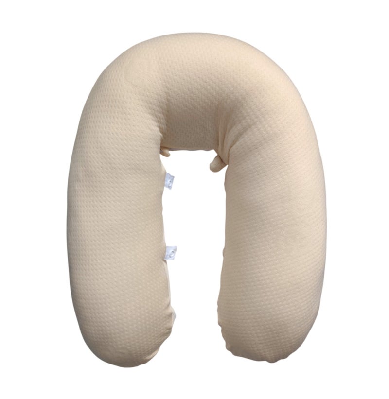 Coussin d'allaitement et de grossesse 3en1 Multirelax coton beige Ecru - Kiabi