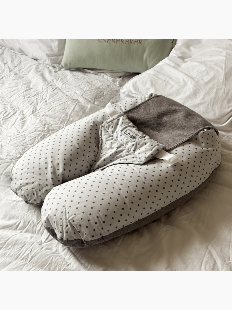 Coussin d'allaitement et de grossesse 3en1 multirelax éponge Gris - Kiabi