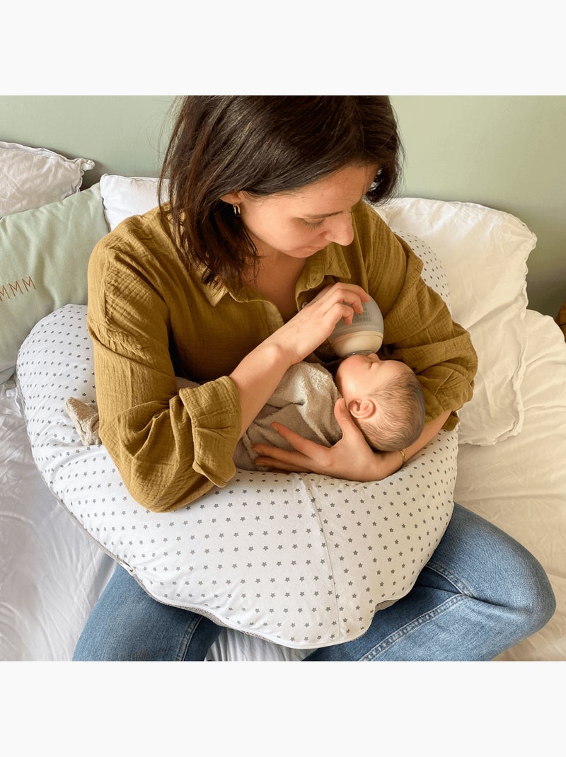 Coussin d'allaitement et de grossesse 3en1 multirelax éponge Gris - Kiabi