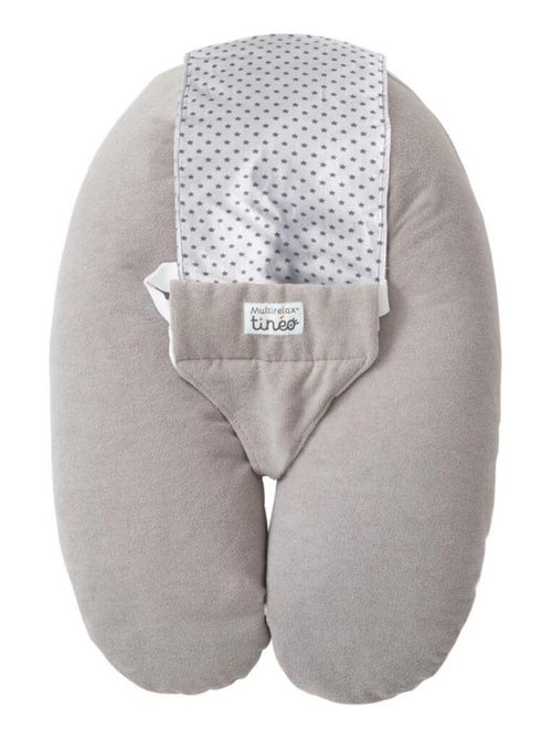 Coussin d'allaitement et de grossesse 3en1 Multirelax éponge gris/étoiles - Kiabi Coussin d'allaitement et de grossesse 3en1 Multirelax éponge gris/étoiles - Kiabi