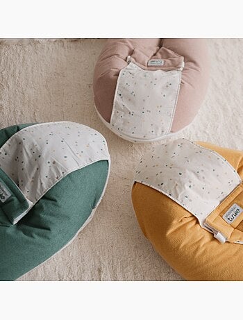 Coussin d'allaitement et de grossesse 3en1 Multirelax éponge jaune pois