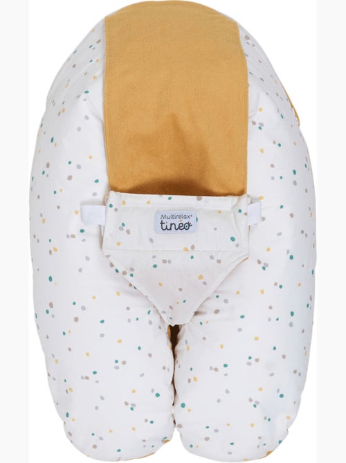 Coussin d'allaitement et de grossesse 3en1 Multirelax éponge jaune pois - Kiabi Coussin d'allaitement et de grossesse 3en1 Multirelax éponge jaune pois - Kiabi