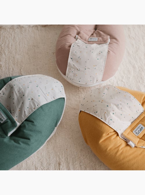 Coussin d'allaitement et de grossesse 3en1 Multirelax éponge jaune pois - Kiabi Coussin d'allaitement et de grossesse 3en1 Multirelax éponge jaune pois - Kiabi