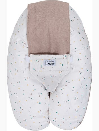 Coussin d'allaitement et de grossesse 3en1 Multirelax éponge noisette pois