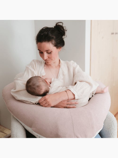 Coussin d'allaitement et de grossesse 3en1 Multirelax éponge noisette pois - Kiabi Coussin d'allaitement et de grossesse 3en1 Multirelax éponge noisette pois - Kiabi