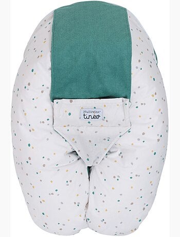 Coussin d'allaitement et de grossesse 3en1 Multirelax éponge vert pois