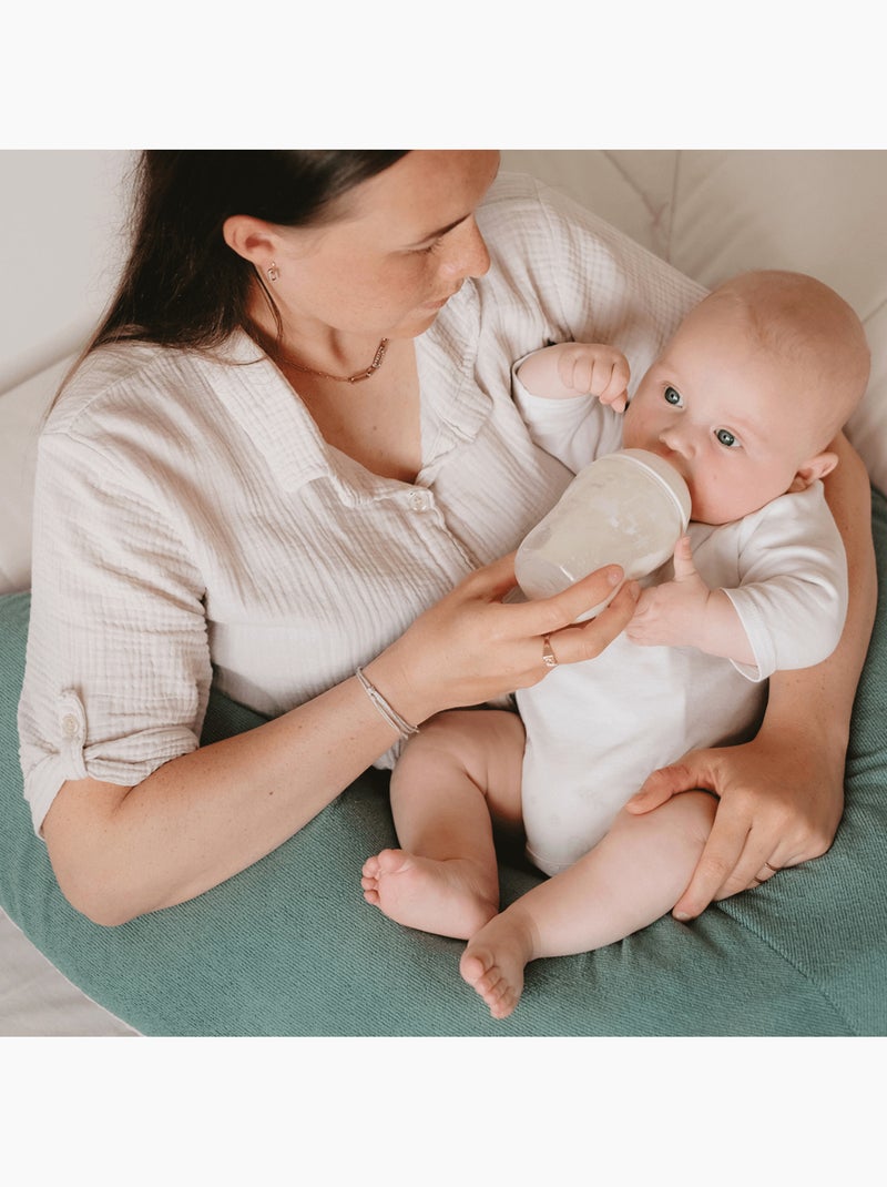 Coussin d'allaitement et de grossesse 3en1 Multirelax éponge vert pois Blanc - Kiabi