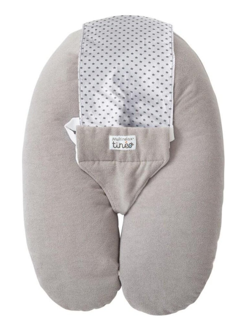 Coussin d'allaitement et de grossesse 3en1 Multirelax ?ponge gris/?toiles Gris - Kiabi