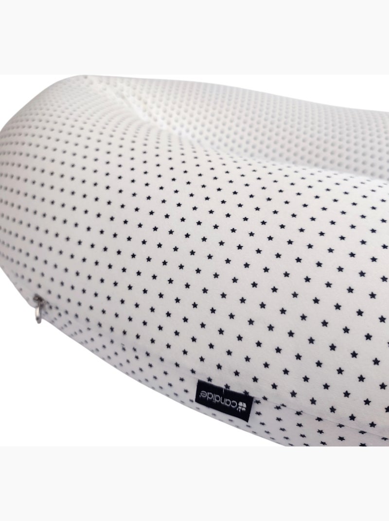 Coussin d'allaitement et de grossesse Blanc Bleu - Kiabi