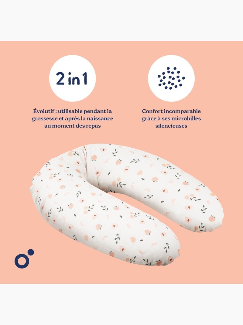Coussin d'allaitement et de grossesse buddy 'doomoo' Peche - Kiabi