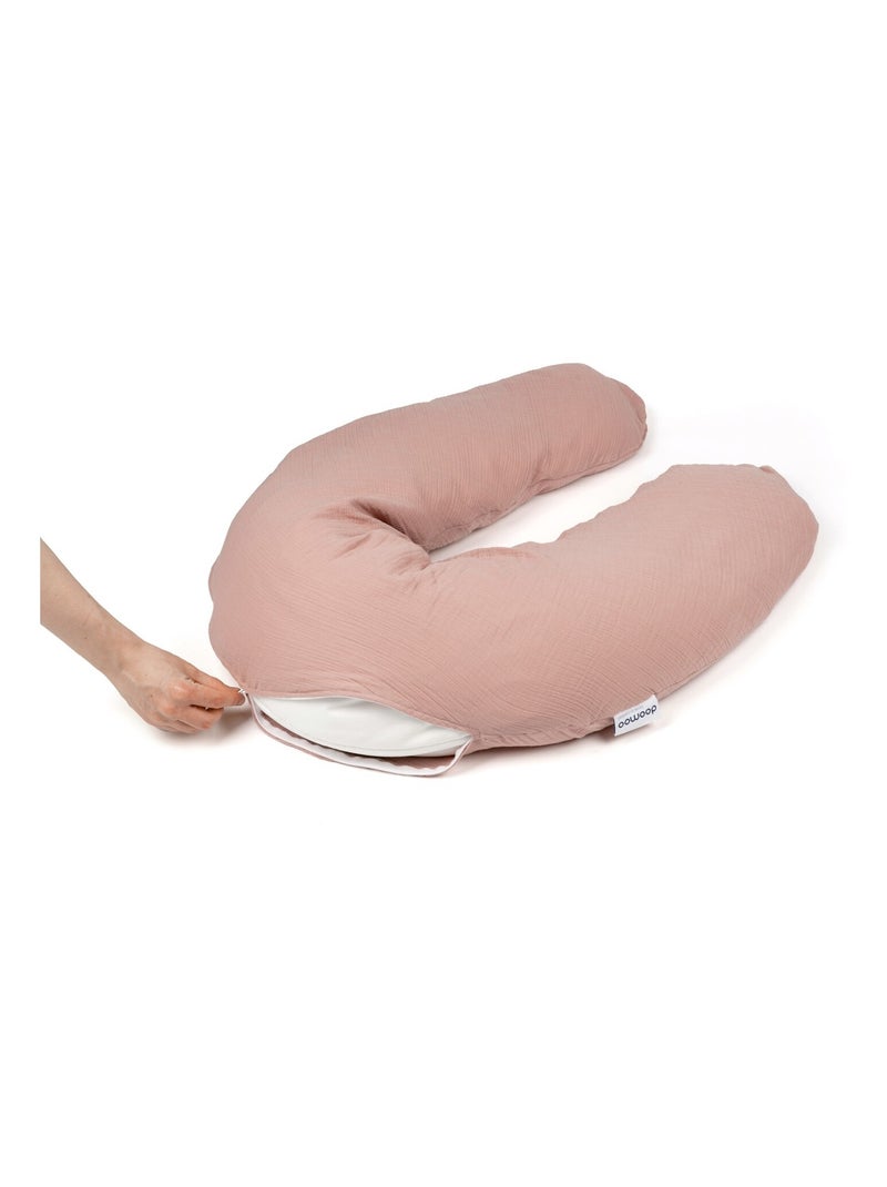 Coussin d'allaitement et de grossesse Comfy Big Tetra 'Doomoo' Rose - Kiabi