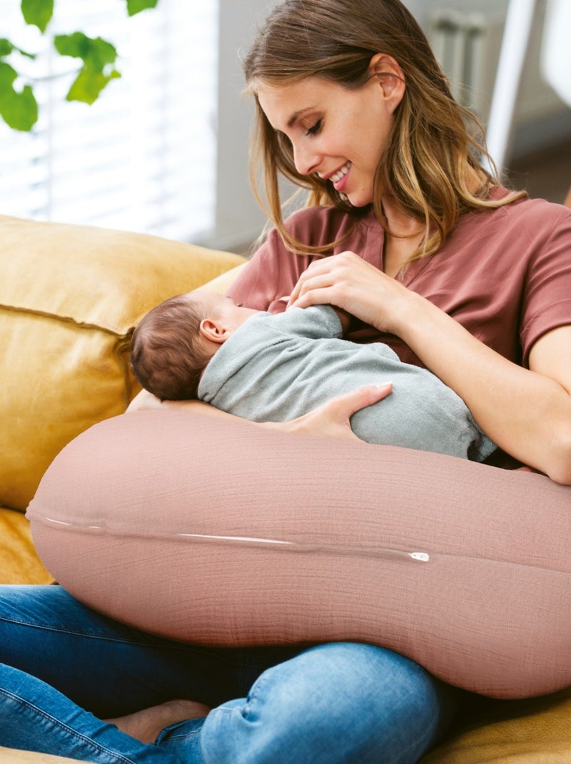 Coussin d'allaitement et de grossesse Comfy Big Tetra 'Doomoo' Rose - Kiabi