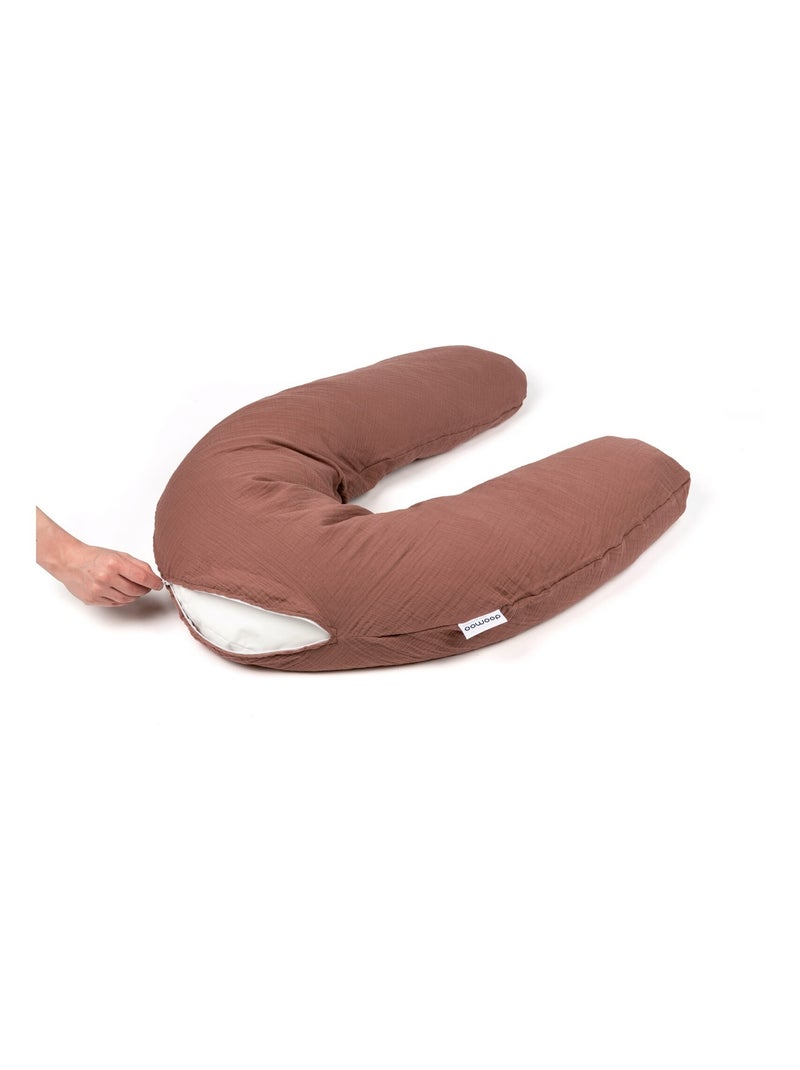 Coussin d'allaitement et de grossesse Comfy Big Tetra 'Doomoo' Rouge foncé - Kiabi