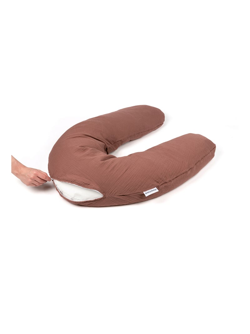 Coussin d'allaitement et de grossesse Comfy Big Tetra 'Doomoo' Rouge foncé - Kiabi