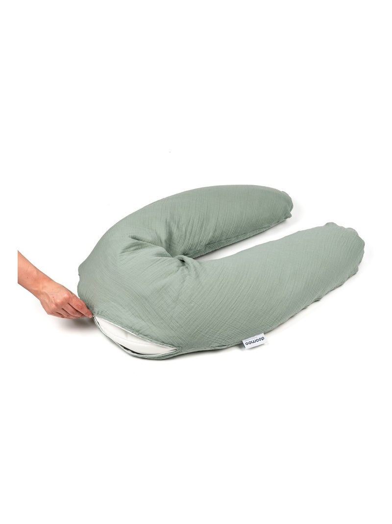 Coussin d'allaitement et de grossesse Comfy Big Tetra 'Doomoo' Vert foncé - Kiabi