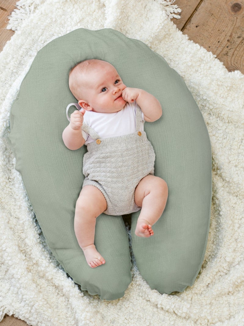 Coussin d'allaitement et de grossesse Comfy Big Tetra 'Doomoo' Vert foncé - Kiabi