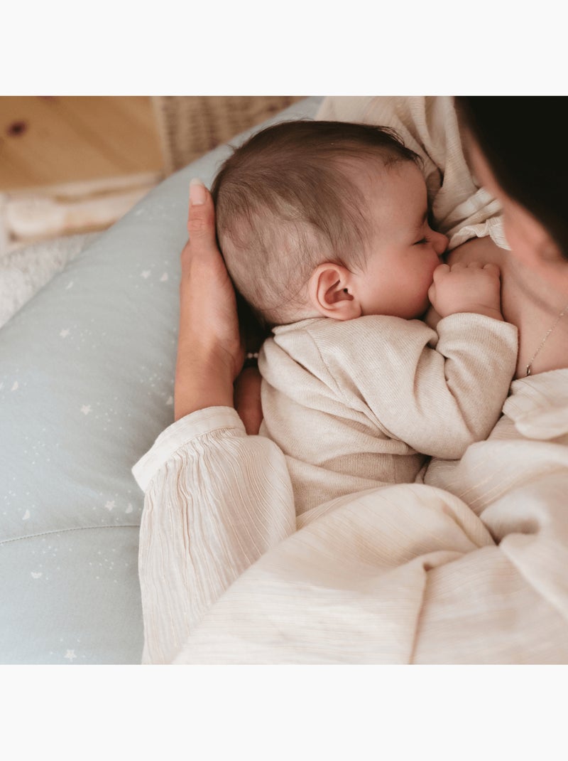 Coussin d'allaitement et de grossesse étoiles Vert d'eau - Kiabi