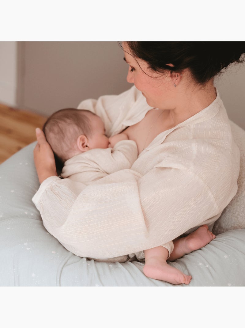 Coussin d'allaitement et de grossesse étoiles Vert d'eau - Kiabi