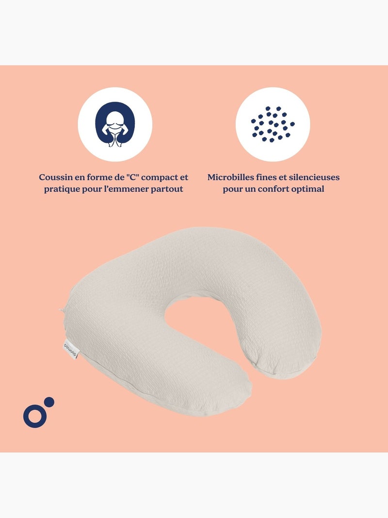 Coussin d'allaitement et de grossesse Softy 'Doomoo' Beige - Kiabi