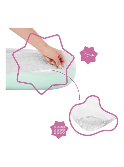 Coussin d'allaitement et de maternité évolutif 2 en 1 Fluffy 'Badabulle' - Kiabi