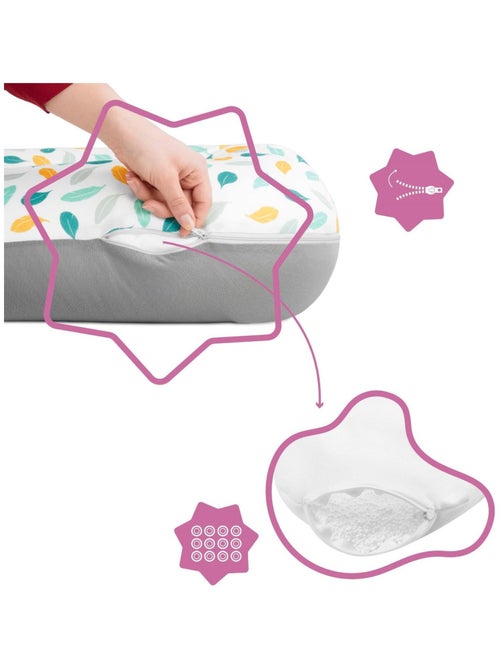 Coussin d'allaitement et de maternité évolutif 2 en 1 Plumes 'Badabulle' - Kiabi