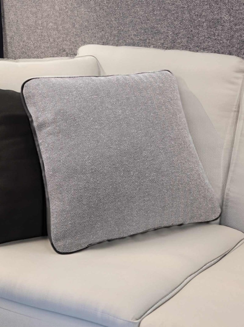 Coussin d'ameublement à chevrons Noir - Kiabi