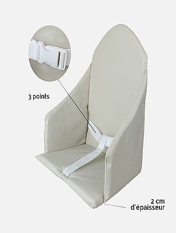Coussin d'assise universel Miam avec harnais pour chaise haute bébé - Monsieur Bébé