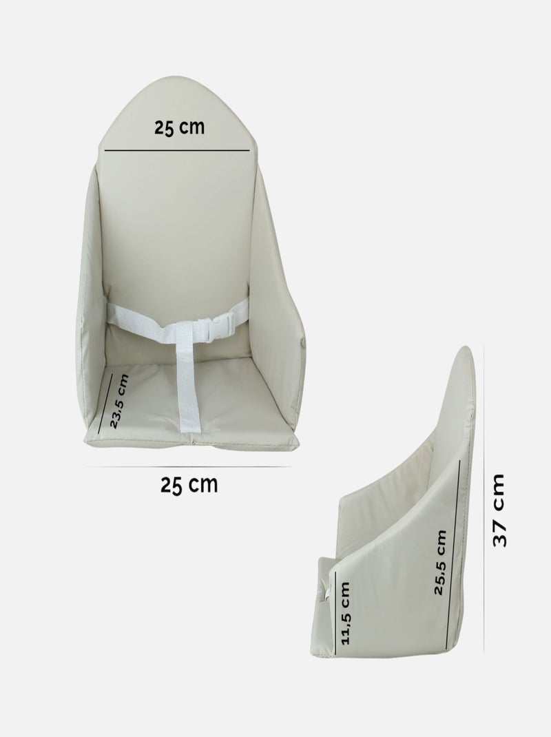Coussin d'assise universel Miam avec harnais pour chaise haute bébé - Monsieur Bébé Beige - Kiabi