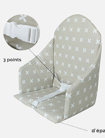 Coussin d'assise universel Miam avec harnais pour chaise haute bébé - Monsieur Bébé