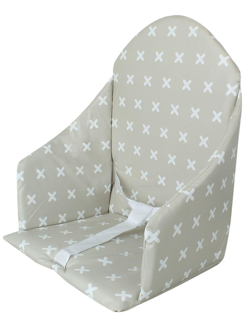 Coussin d'assise universel Miam avec harnais pour chaise haute bébé -  Monsieur Bébé - Blanc Beige - Kiabi - 13.90€